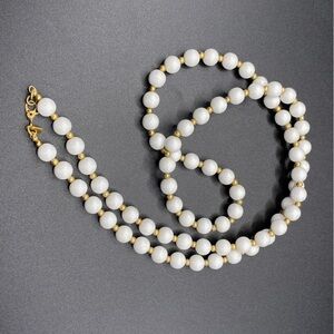 MONET Vintage White Lucite Bead Necklace